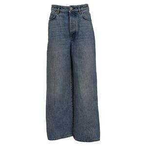 Loewe High-Rise Wide-Leg Jeans in Blue Cotton